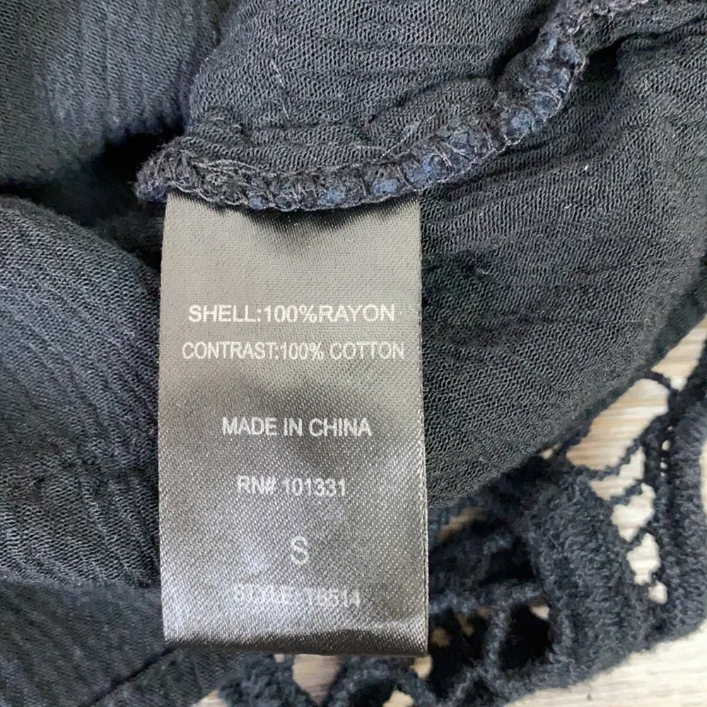 Charlotte Russe Black crop Top Small